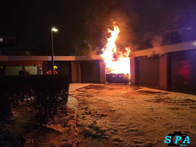Felle brand in garagebox Planciusdreef Bergschenhoek