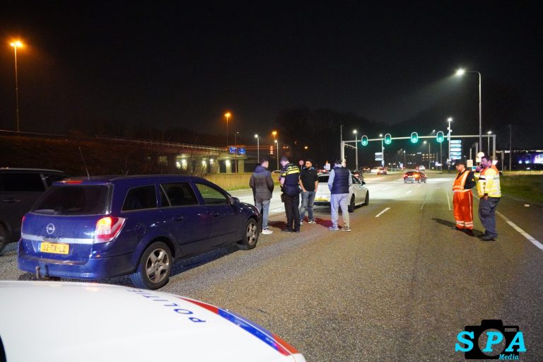 Gewonde na kop-staart botsing op afrit A20 Pr. Alexander Rotterdam