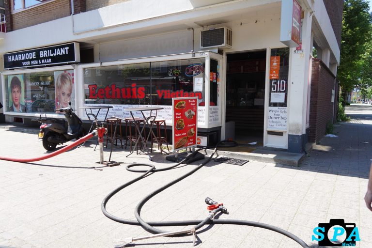 Brand in meterkast in eethuis Frits Ruysstraat in Rotterdam