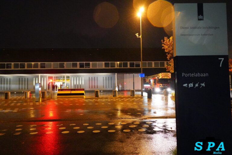 Brand in cel detentiecentrum Portelabaan in Rotterdam